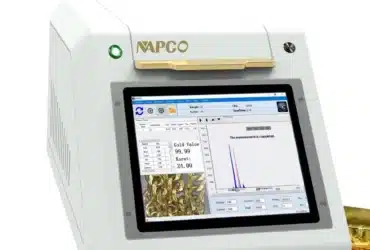 N1 XRF gold tester analyzing precious metals for accurate gold purity testing